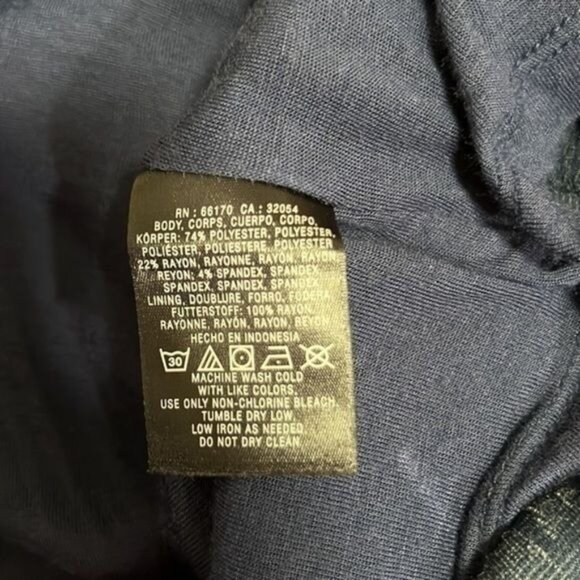 Deletta Blue Gray Floral Print Cap Sleeve Dress w/ Open Back Womens Size M - Picture 13 of 14